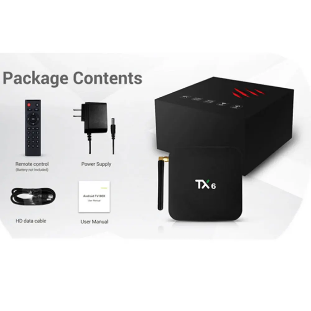 

Tx6 H6 Set-Top Box, Network Player, Tv Box Android 9.0 4Gb /64Gb Dual-Band Wifi Bluetooth
