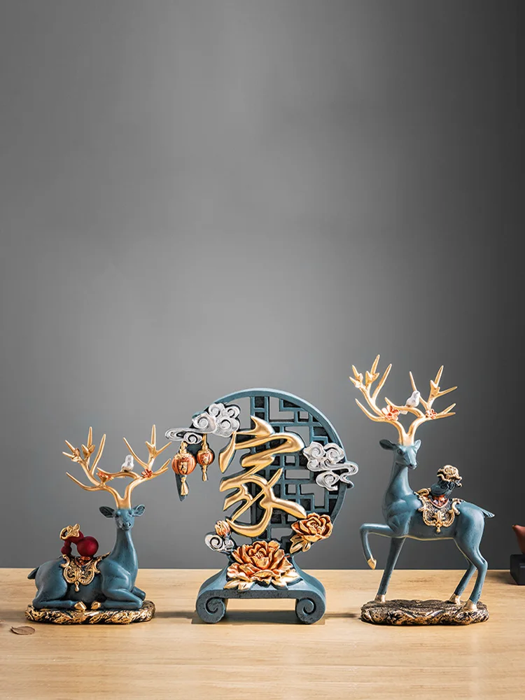 

Офисные украшения в новом китайском стиле для дома, гостиной, высококачественное украшение для крыльца, антикварное украшение для телевизо...