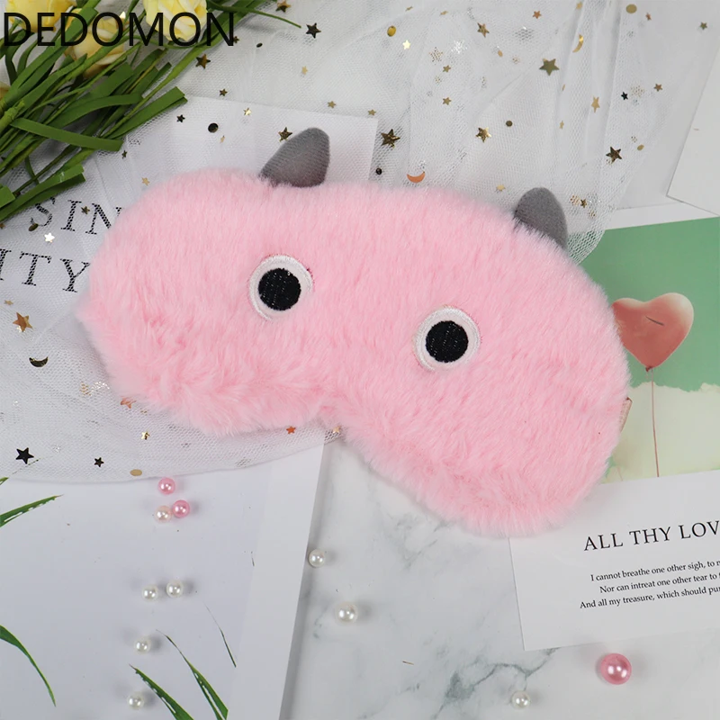 Симпатичная плюшевая маска для сна детей мультяшная путешествий и отдыха