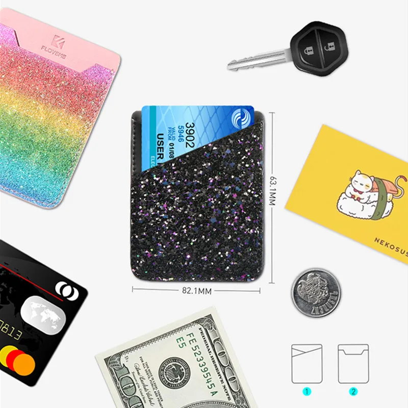 1 предмет Модный комплект Гибкий Мобильный телефон ID держатель для карт Бумажник
