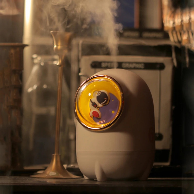 

Spaceship Air Humidifier Portable Aromatherapy Diffuser 220ML Purifier Cool Mist Maker With Night Light For Home