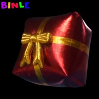 shinning giant christmas inflatable gift box ornament airblown holiday present for advertising