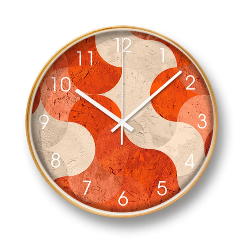 12-дюймовые металлические настенные часы скандинавские домашние бесшумные для