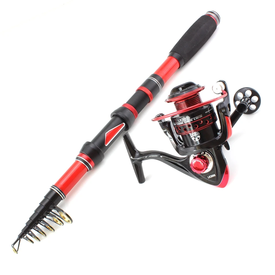 Рыболовная комбинация 1 8 м 3 0 углеродный телескопический Спиннинг удочка и