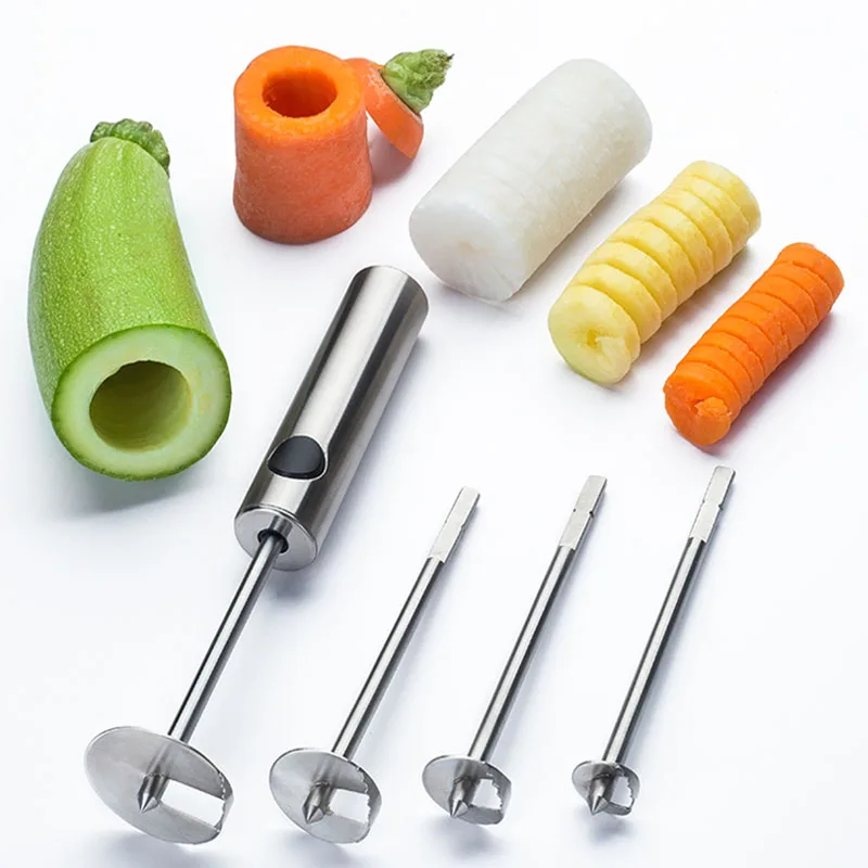 

Vegetable And Fruit Meat Taking Device Flower Cutting Knife Multi Function Design Melon Cutting And Separating Spiral Roll