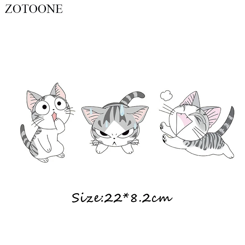 TH0401 ZOTOONE, Мультяшные нашивки в виде животных, Набор А-уровня, моющиеся, сделай сам, аксессуары для украшения одежды, наклейки с утюгом, подарок для детей - Цвет: TH0401