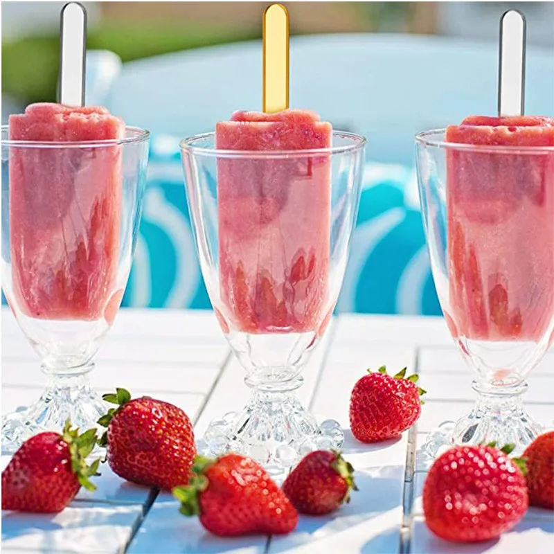 

50pcs Useful acrylic Ice Cream Sticks Popsicle Stick Kids Craft DIY Handmade Making Crafts Summer Kids Gift ice cream maker