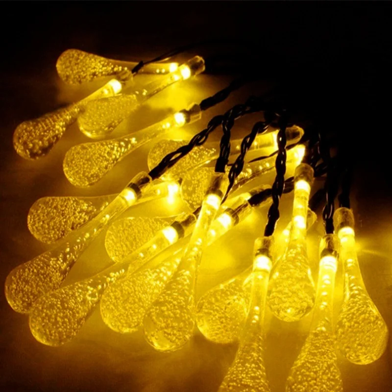 

Рождественские гирлянды на солнечной батарее, 30 светодиодов, наружные гирлянды для украшения балкона и сада, сказочные огни, рождественски...