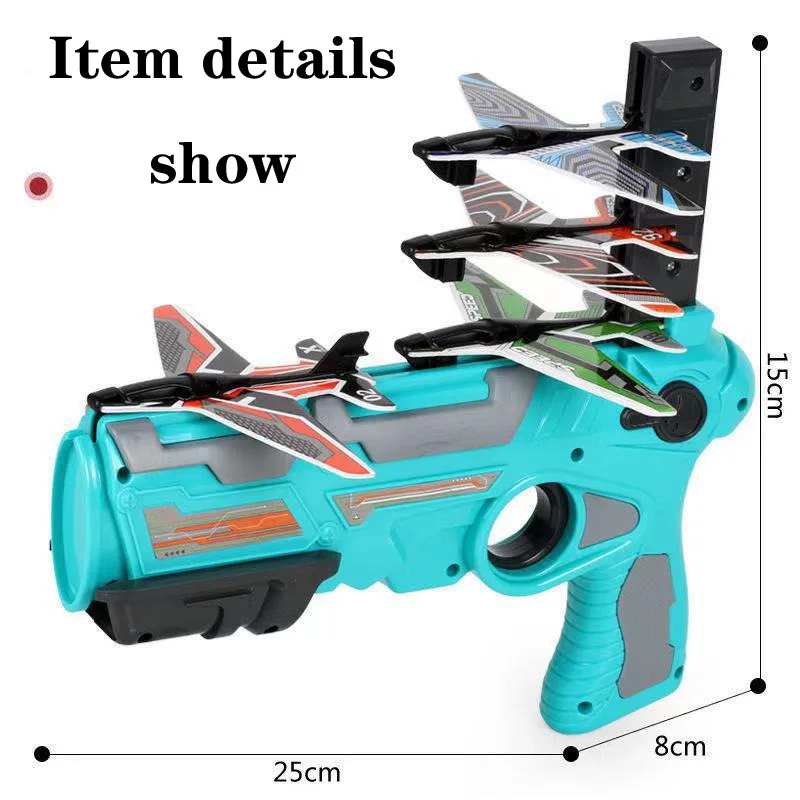 

Outdoor Sport Toys Airplane Launcher Model Foam Airplane Bubble Catapult Plane One-Click Ejection Model Foam Airplane for Child