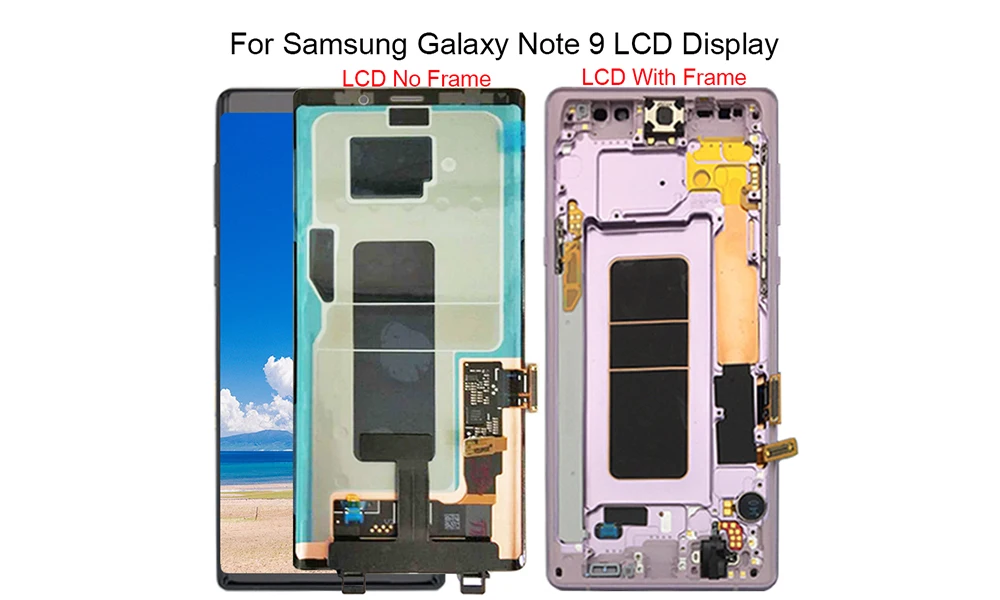 Для samsung Galaxy Note 9 ЖК-дисплей сенсорный экран дигитайзер в сборе для samsung note 9 n960 N950F N960D N960DS ЖК-дисплей с рамкой