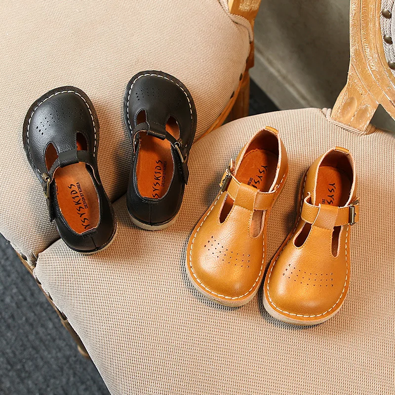 Весна 2020 г. классические винтажные Кожаные Туфли Мэри Джейн с Т-образным ремешком