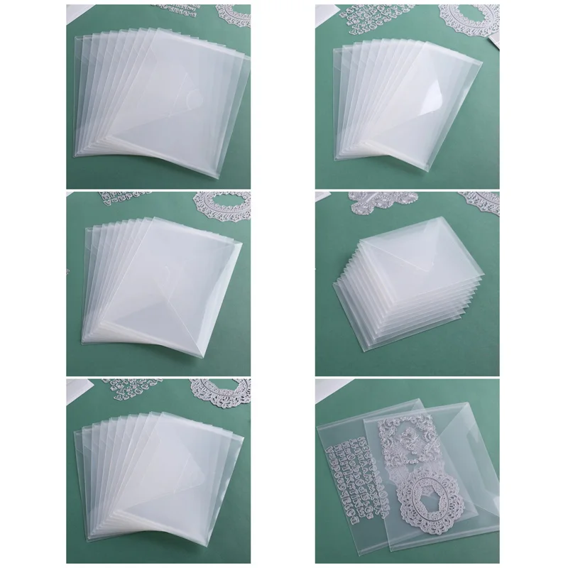 10 шт./лот сумки для хранения нескольких размеров прозрачные пластиковые