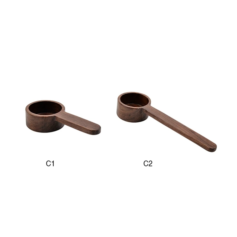 

Norbi Measuring Spoon Wooden Long Handle Coffee Bean Spoon Measuring Bean Spoon Coffee Powder Quantitative Spoon Black Walnut