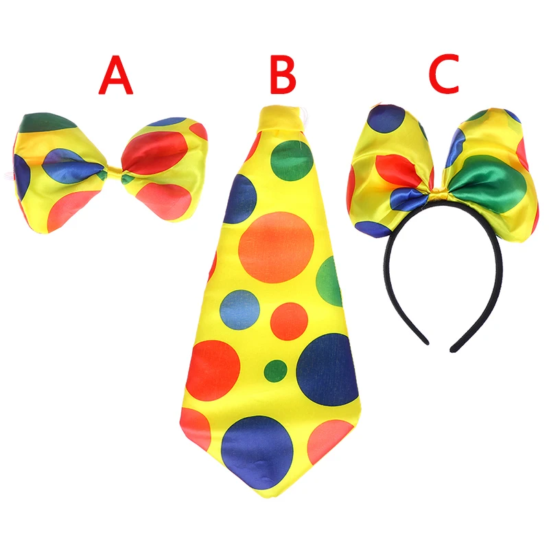 1 шт. вечерние забавные галстуки бабочки в крупный горошек клоунский галстук для
