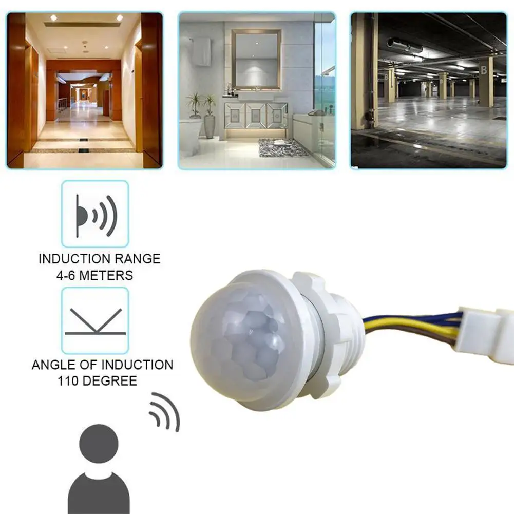

Household Smart Switch 110V 220V LED PIR Infrared Motion Automatic Home Detection Smart Sensor Light Sensor Equipmen Switch F9A5