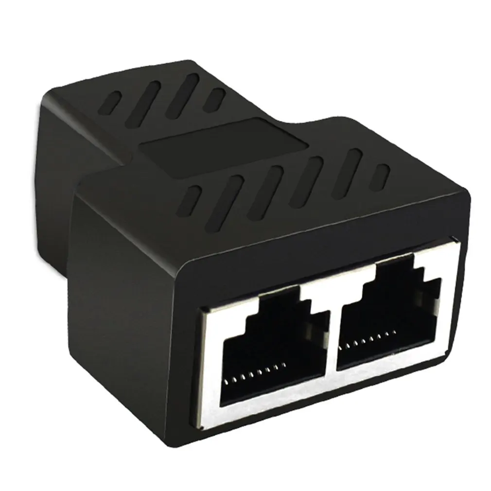 

1 To 2 Ways RJ45 Ethernet LAN Network Splitter Double Adapter Ports Coupler Connector Extender Adapter Plug Connector Adapter