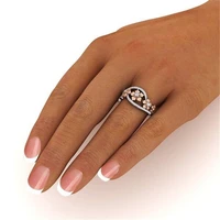 18k multi gold ring for women natural 1 carat diamond with diamond jewelry anillos de bizuteria anillos mujer gemstone rings box