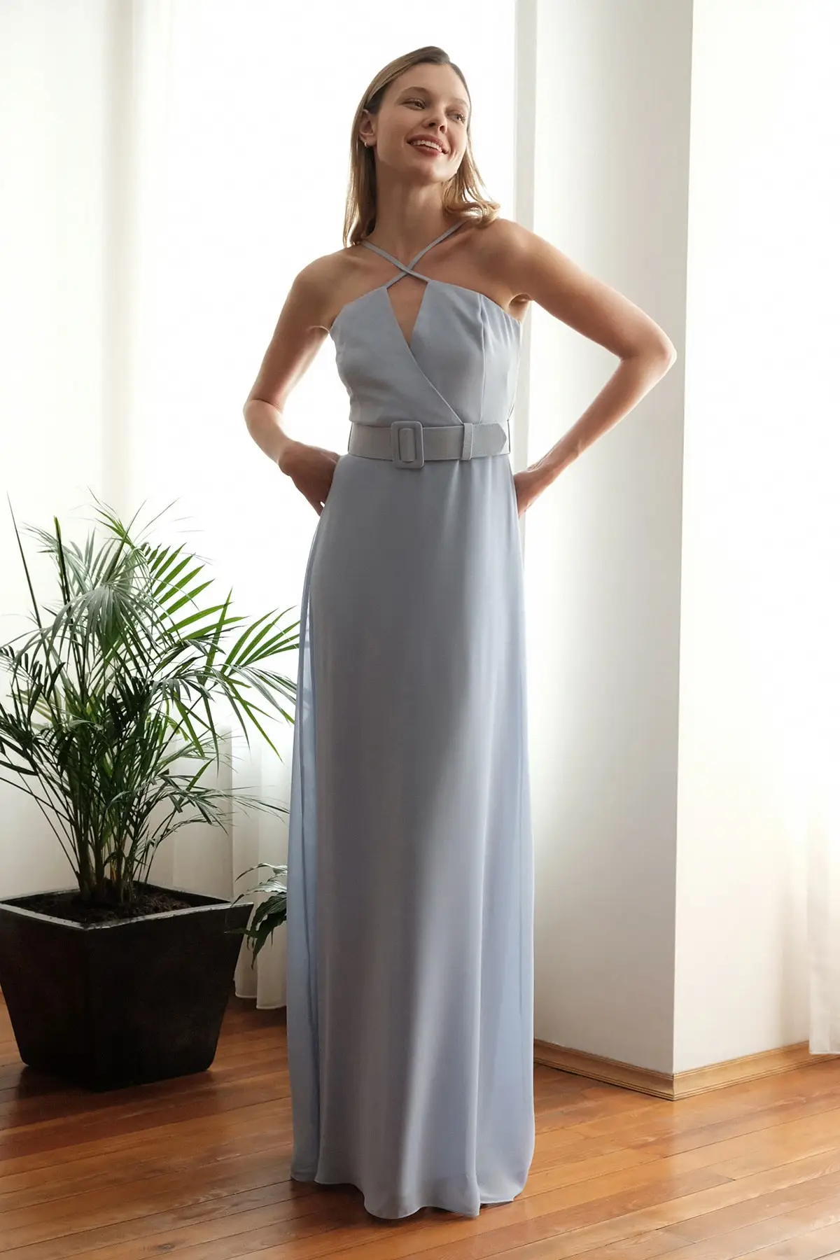 Trendyol Strap Evening Dress & Prom Gown TPRSS20AE0276 | Свадьбы и торжества