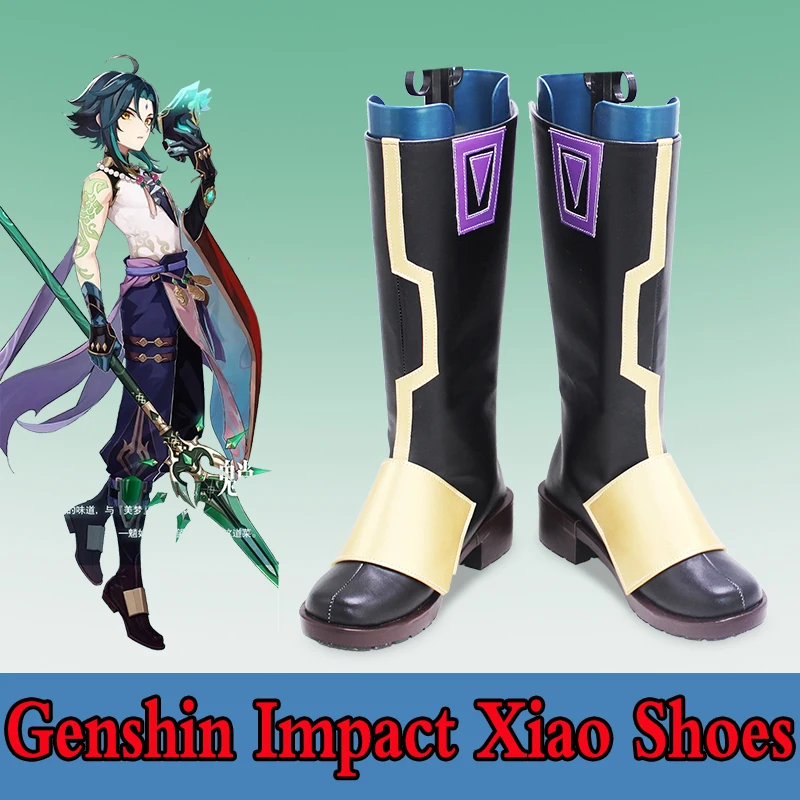 

Genshin Impact Xiao Shoes Cosplay Boots Adult Genshin Impact Xiao Boots Uniform Halloween Party Customize Costumes Role Play