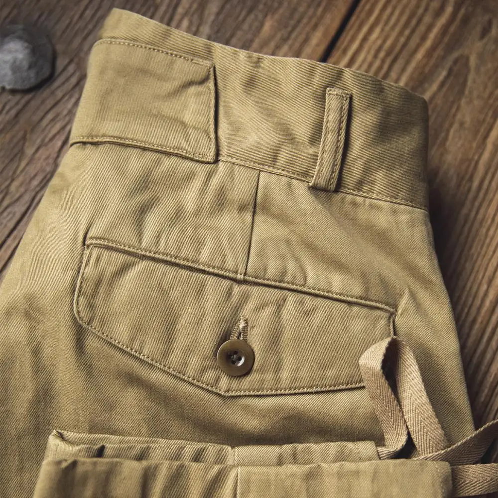 

Vintage Inspired 40s British Army Work Trousers Men Workwear Climbing Pants