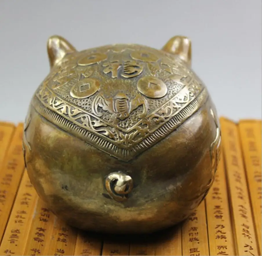 12 см китайского зодиака Фортуна Медь свинья коллекция высококлассные домашний