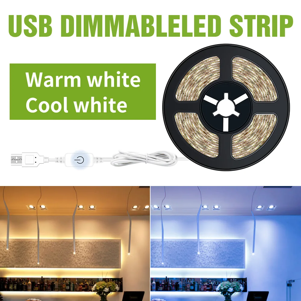 

Светодиодная водонепроницаемая лента с сенсорным выключателем, 5 В, 2835 SMD