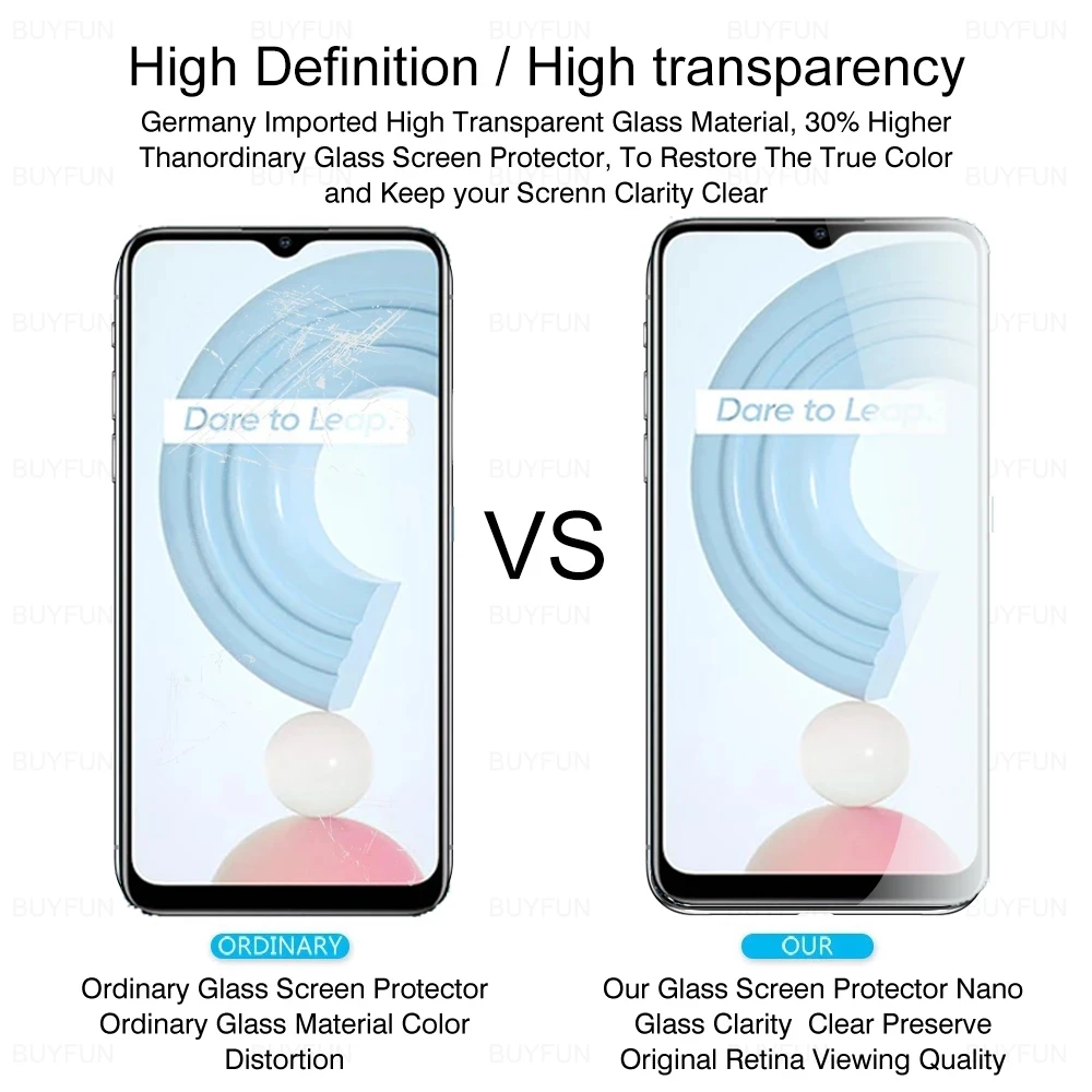 

Protective Glass for Realme C11 2021 C21 C3 C15 C12 Screen Protectors On Realmi C 21 3 11 12 15 RealmeC3 RealmeC21 Glass