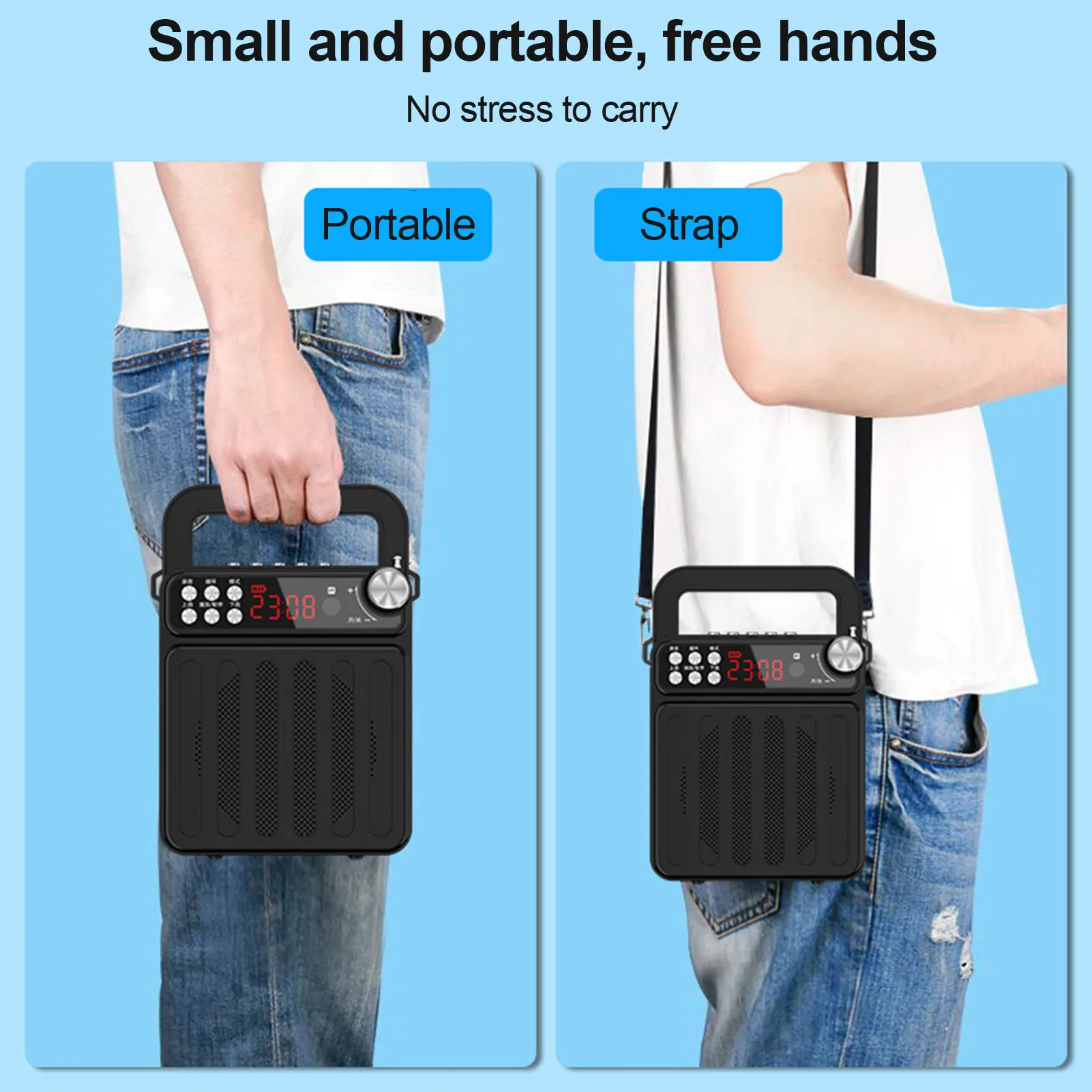 

Wireless Bluetooth 5.0 Excellent Microphone Speaker Portable Player Extra Long Battery Wireless Bluetooth Portable Speaker