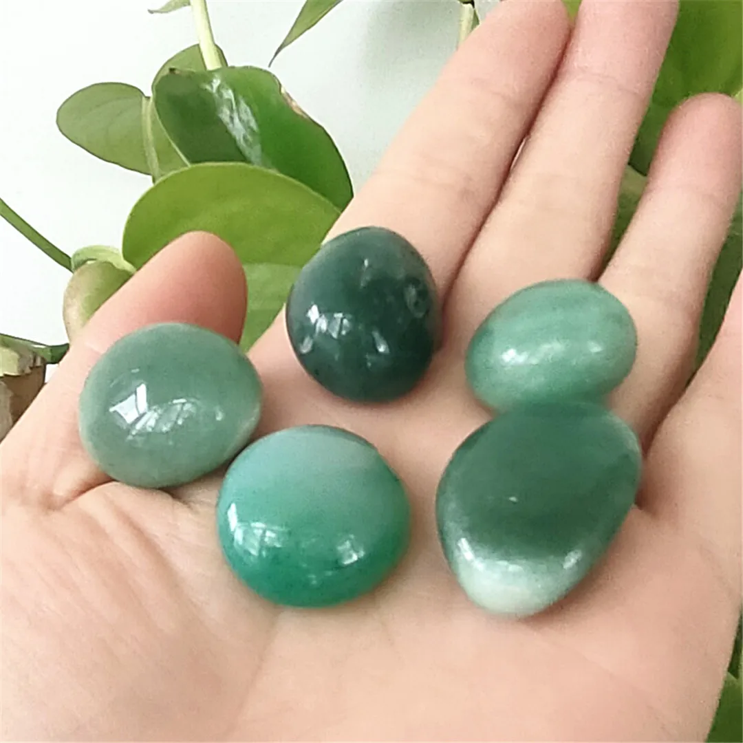

7pcs 9-15mm Natural Aventurine Healing Crystal Green Aventurine Tumbled Stone