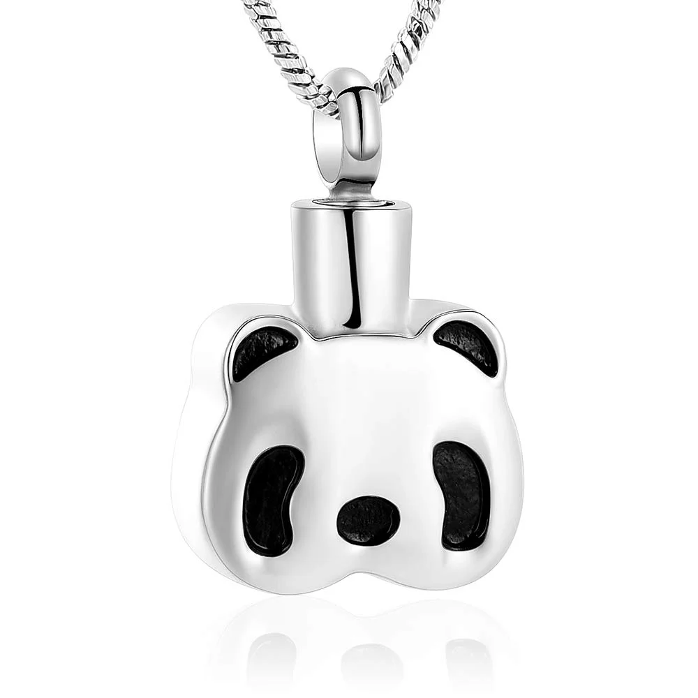 

Panda Bear Urn Necklace for Ashes Men Women Cremation Jewelry Stainless Steel Pet Ashes Locket Memorial Jewelry