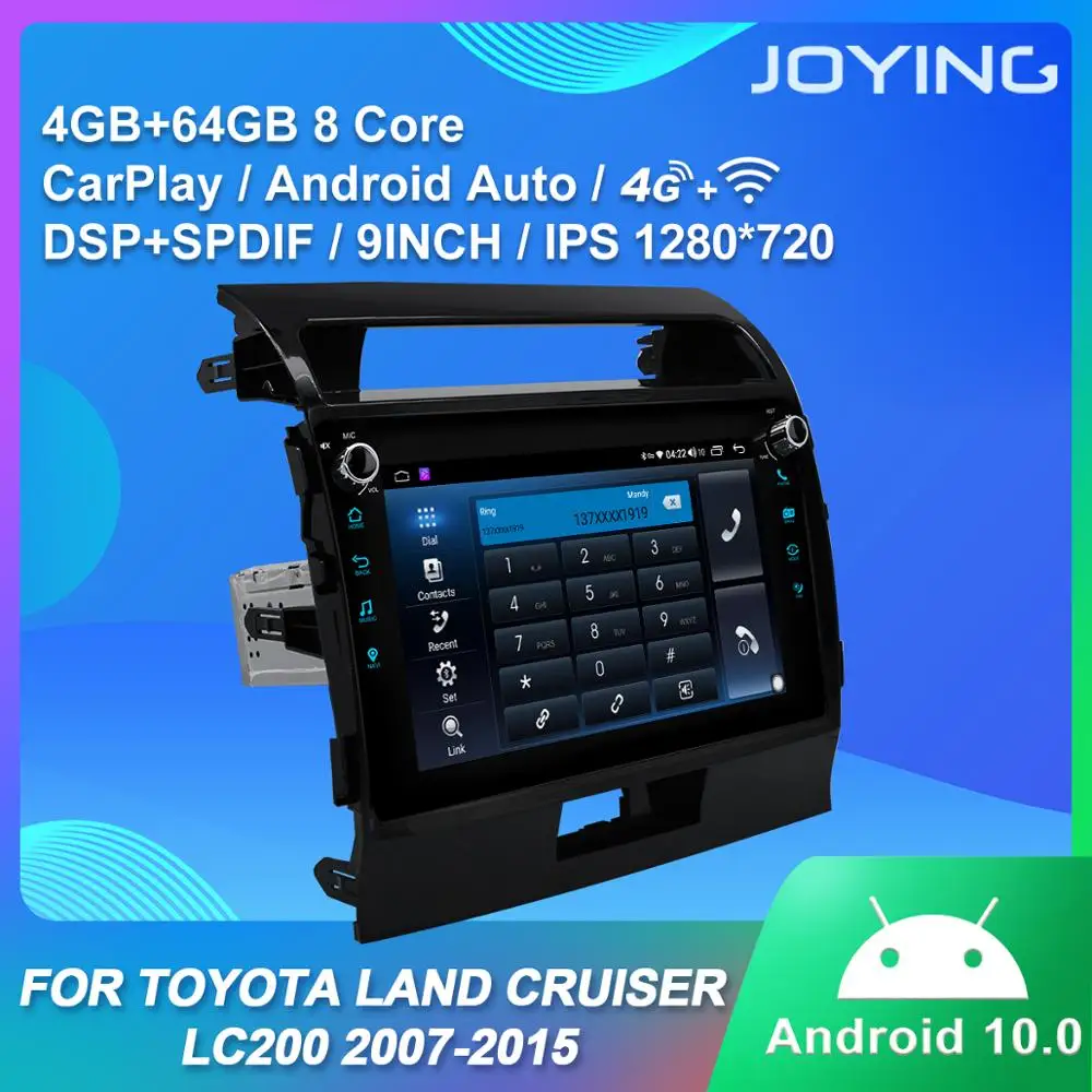 Android 10 автомобильный Радио плеер GPS навигация поддержка 4G/беспроводной Carplay для
