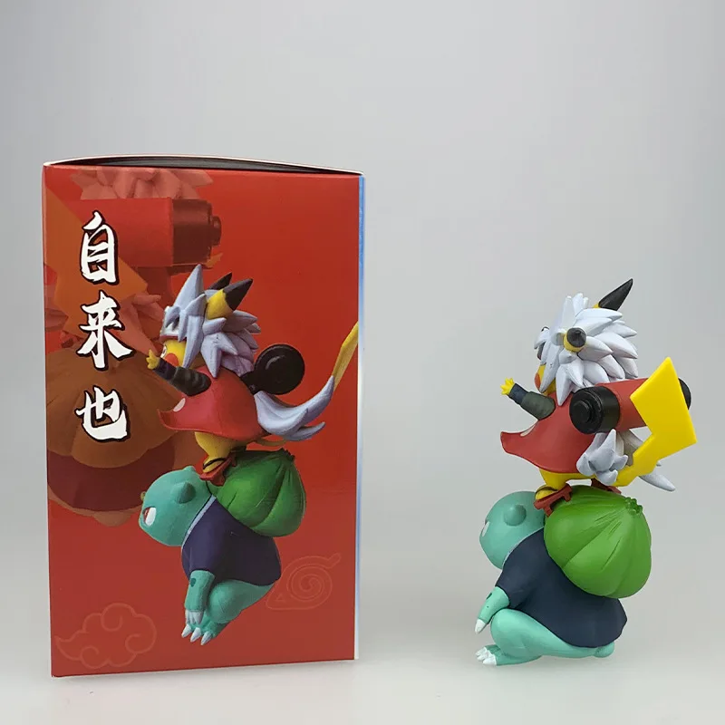 Modelo de figuras de acci&oacute;n de Pok&eacute;mon popikachu, Bulbasaur, Cosplay, Uchiha Sasuke, Colecci&oacute;n Kawaii, regalo para ni&ntilde;os-5