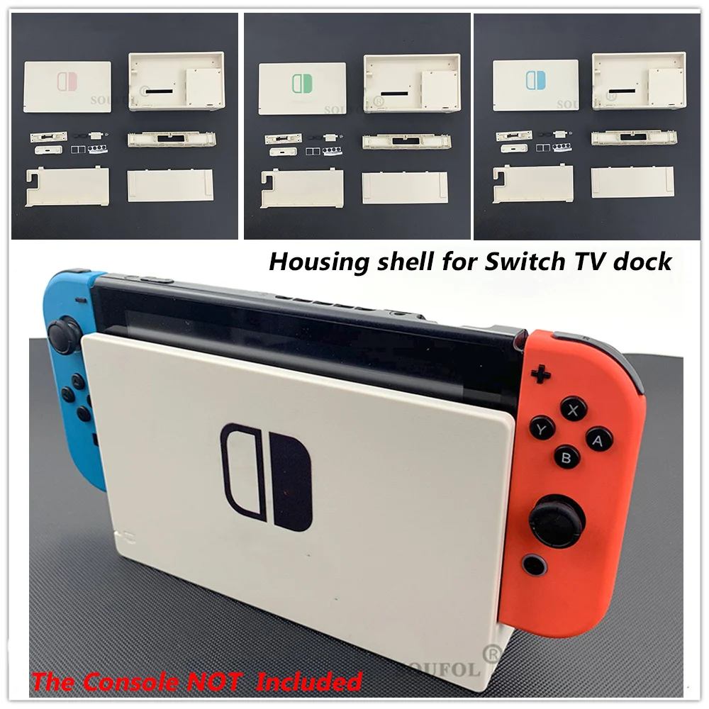 

Ivory White Replacement Housing Shell Case for Nintendo Switch Console TV Dock Docking Station Plastic Cover Skin Accessries