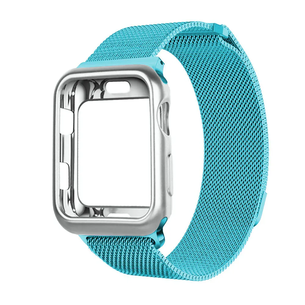 Миланский ремешок+ чехол для 38 мм 42 мм apple iwatch series 3 2 1 ремешок 40 мм 44 мм для apple watch 4 pulseira аксессуары для браслетов