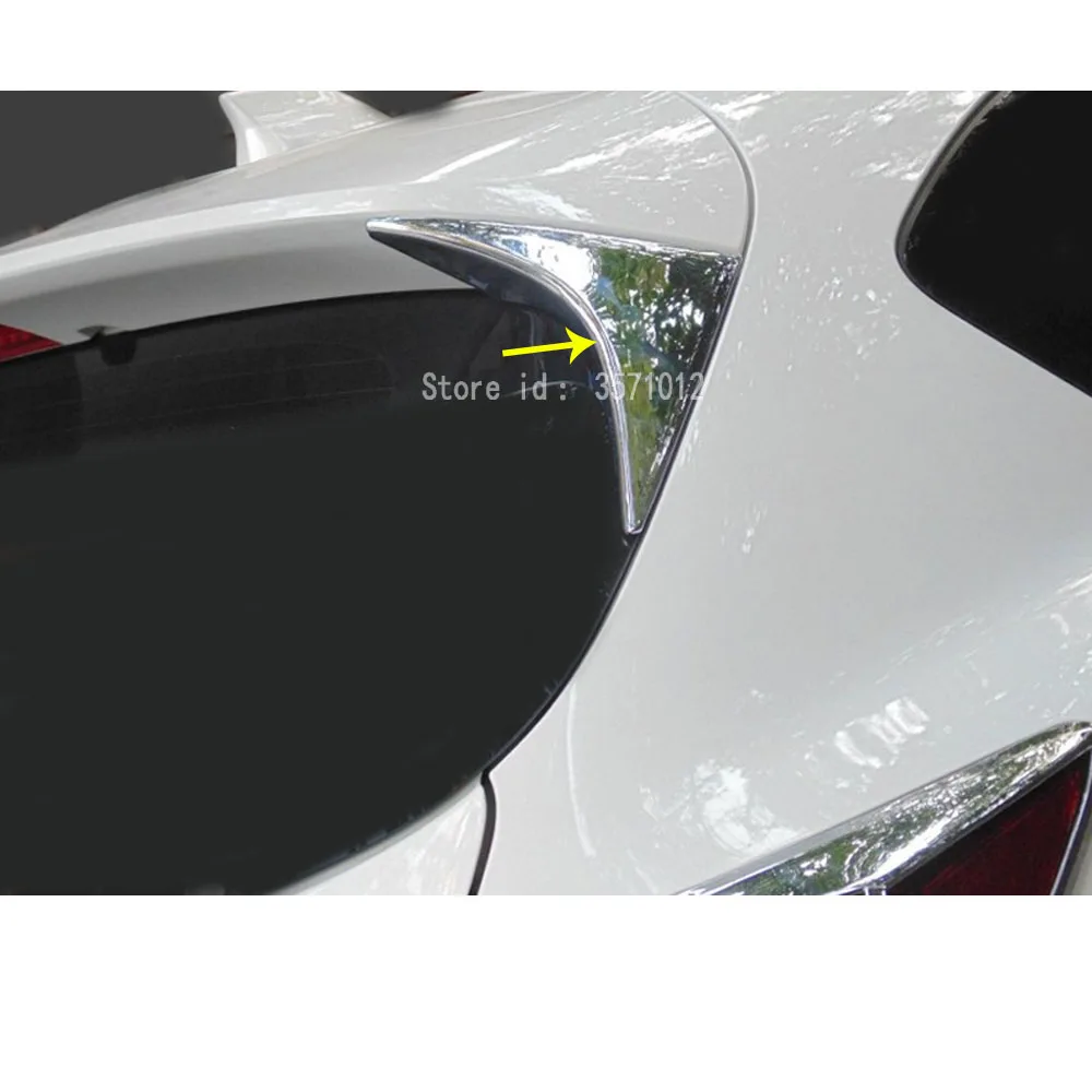 Горячий автомобиль Хром ABS задний спойлер сторона треугольник литье окна ободок