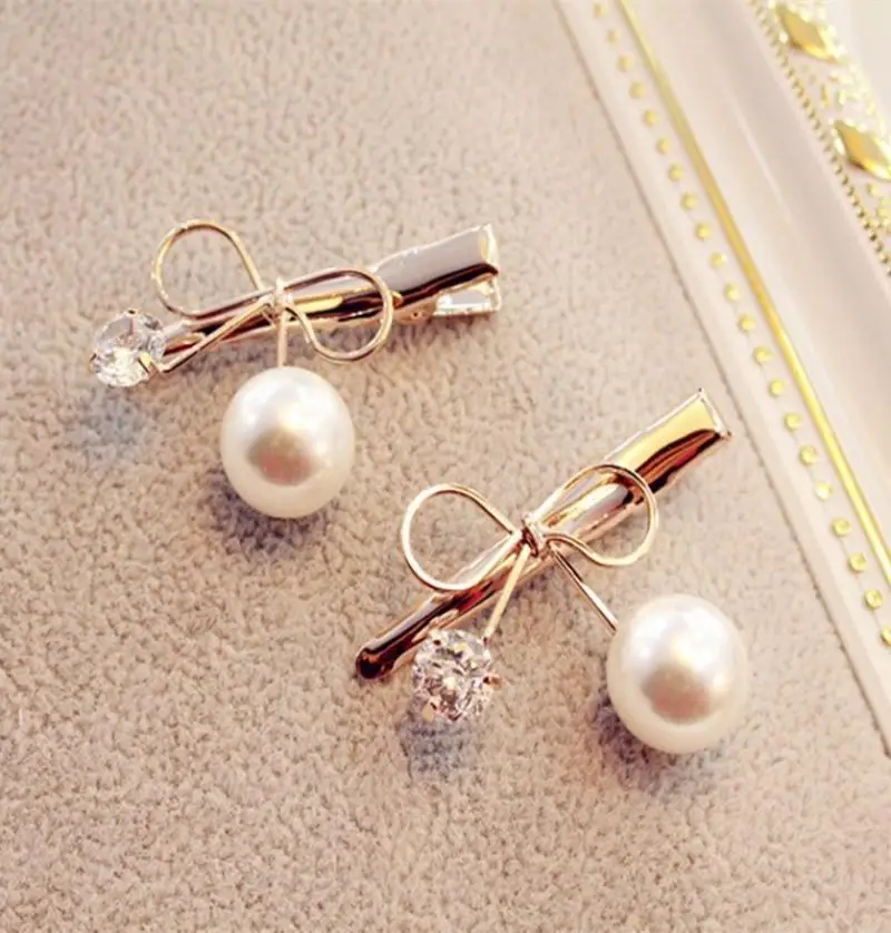 Женская заколка циркониевые заколки-вишенки бант мини-заколки для волос