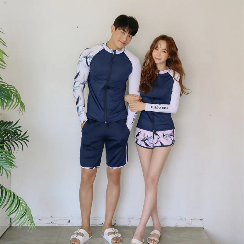 Женский купальный костюм с длинными рукавами топом и защитой пляжная одежда для