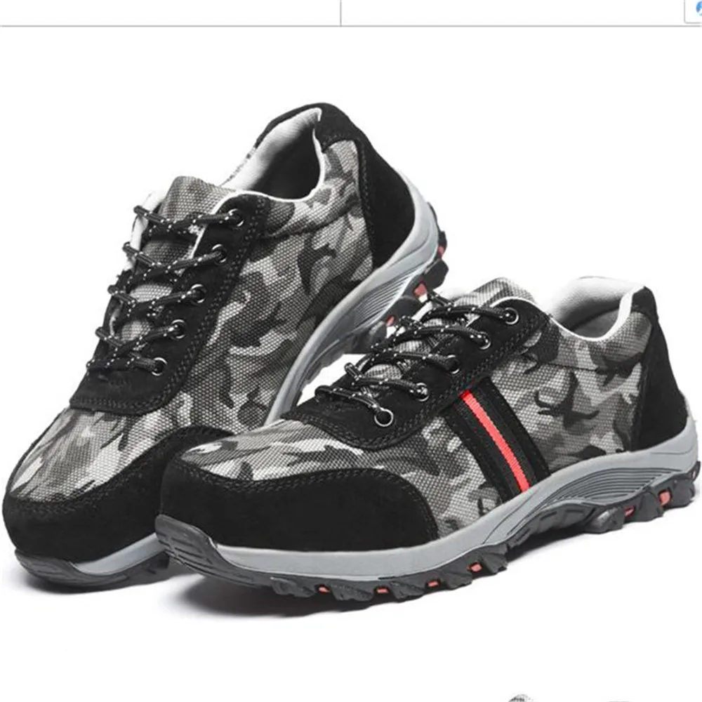 

Smash-proof and puncture-resistant casual camouflage shoes men Safety shoes deodorant wear-resistant shoes men winter boots