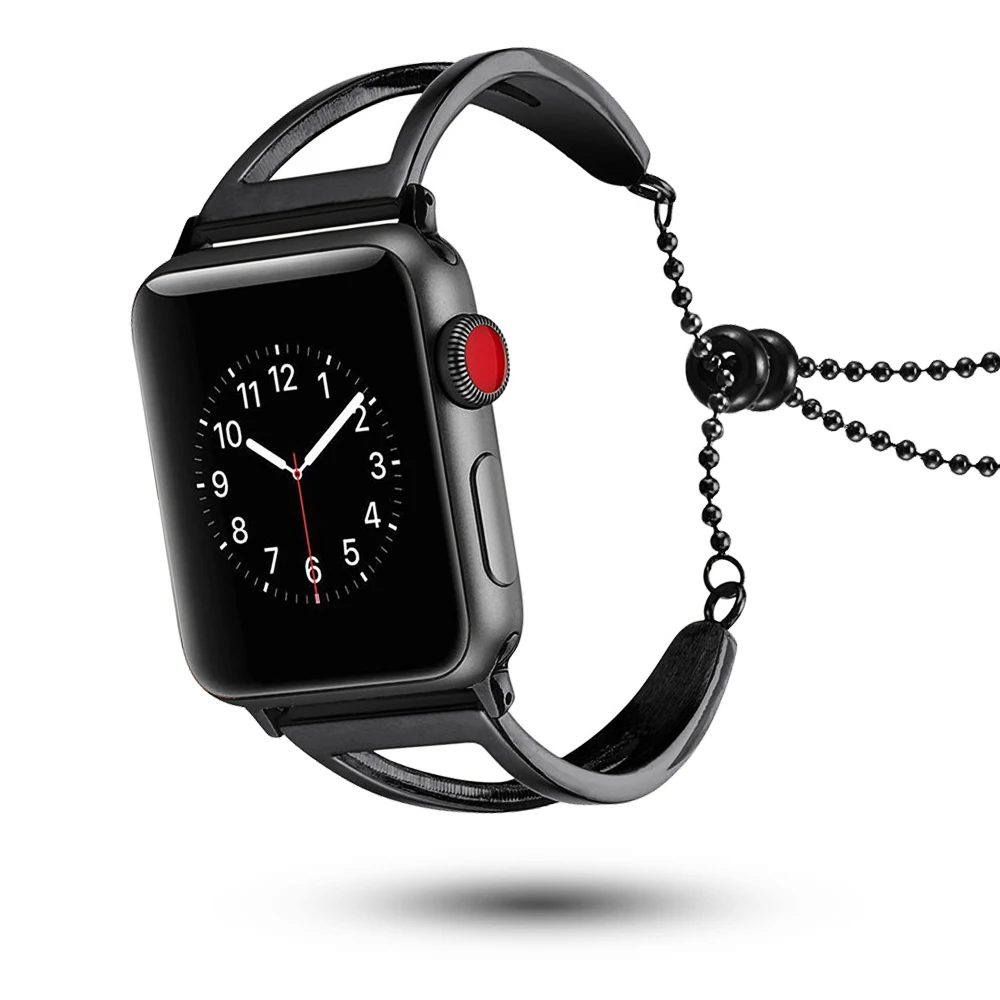 Женский кулон браслет для Apple Watch SE Band Series 6 5 4 3 металлическая цепочка ювелирный