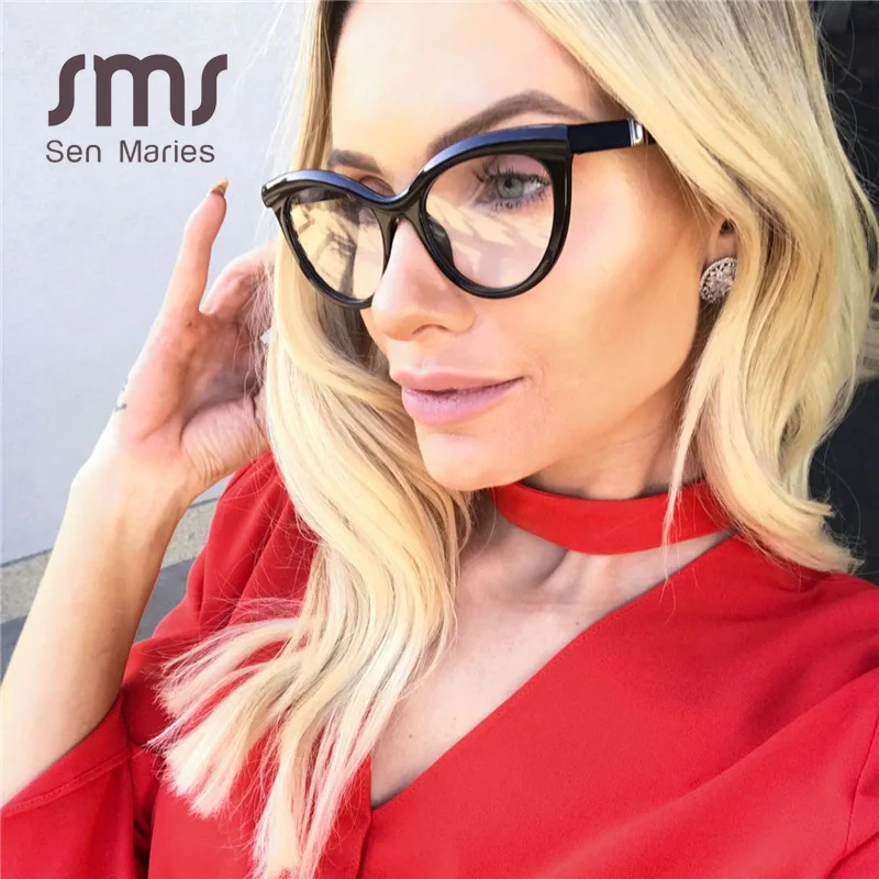 Женские винтажные оправы кошачий глаз брендовые дизайнерские квадратные