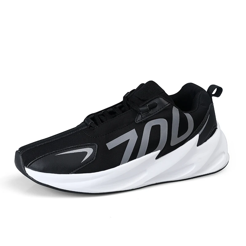 Дизайн Kanye 700 V2 Boost Triple S Sneakers Desi роскошные мужские и женские туфли для папы бежевые черные спортивные кроссовки - Цвет: Черный