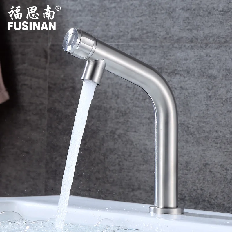 

Bathroom accessories washbasin faucet 304 stainless steel washbasin single cold faucet Bathroom washbasin washbasin faucet