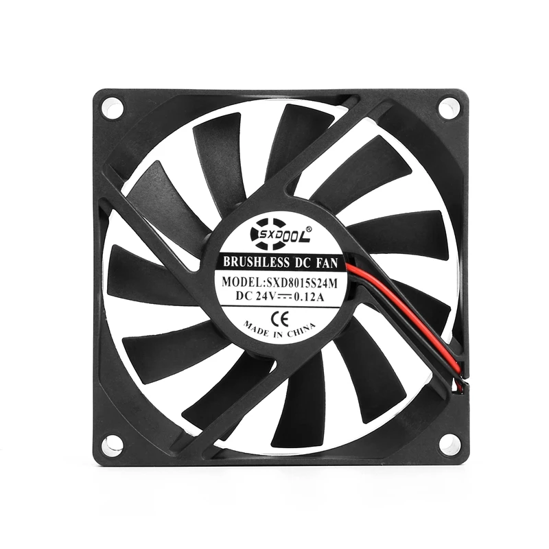 2 adet SXDOOL 8015 24v fan kol sessiz sessiz PC bilgisayar fanı 80mm 8cm fan 24V 0.12A şasi güç durumda eksenel soğutma fanlar