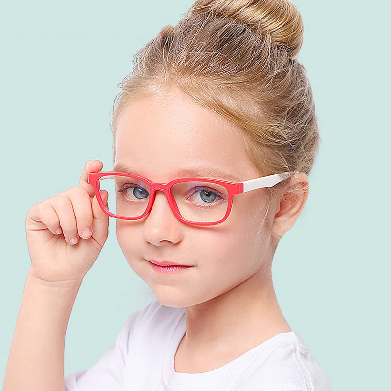 Kids Silicone Blue Light Blocking Glasses Lightweight Eye glasses Frame Filter Ray Computer Game | Спорт и развлечения