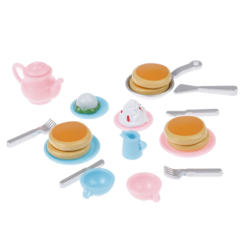 

Набор десертов на завтрак, закуска, 22 шт., 1/12, искусственный кукольный домик, десертные напитки, кукольный домик, миниатюрная еда, кухонные иг...