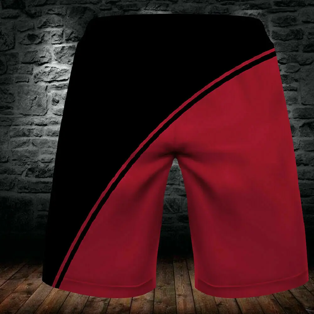 

Fans casual shorts US Size Red and black Falcons Rugby Sports Shorts Summer Beach Swim Trunks Gifts