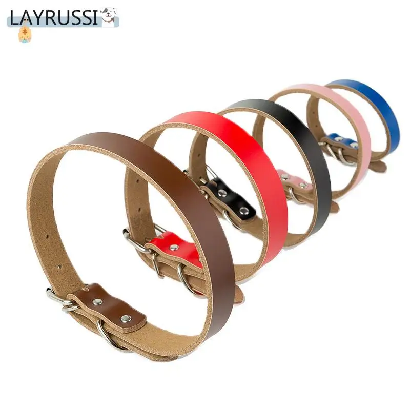LAYRUSSI Регулируемый собачий ошейник поводок для домашних животных из чистой