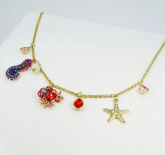 Женский яркий подводный мир SWA браслет с кристаллами в виде краба морской звезды