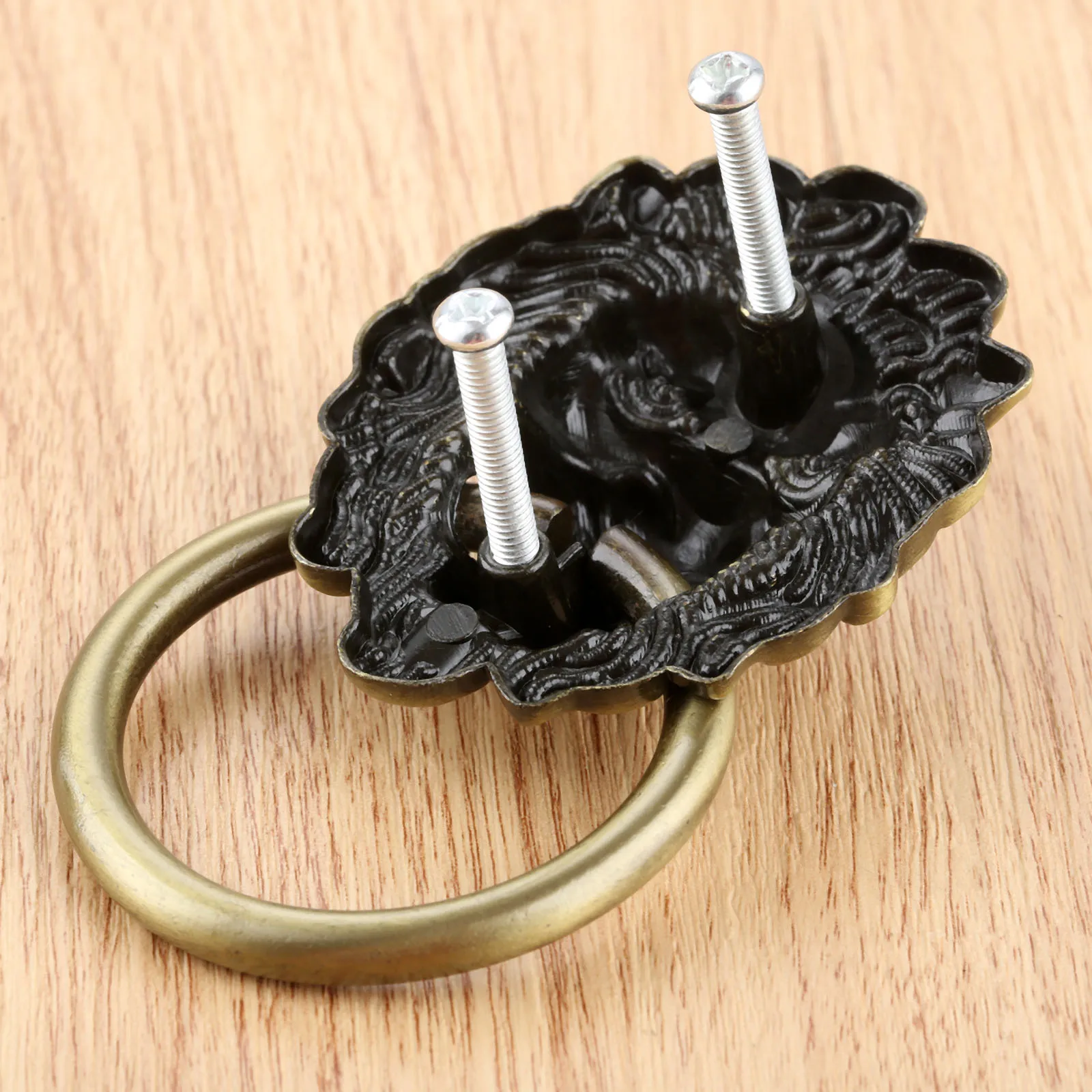 91*51 мм антикварные бронзовые ручки голова льва мебель дверь шкаф ящик выдвижная