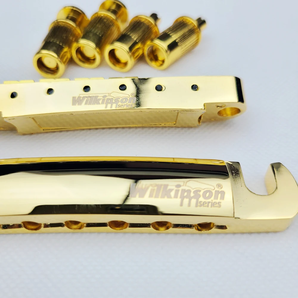 original wilkinson gold tune o matic stil elektrische gitarre brücke für lp sg gitarre wogt1 wogb2 goldene free global shipping